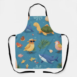 Island Sunset All-Over Print Apron Gift Schürze