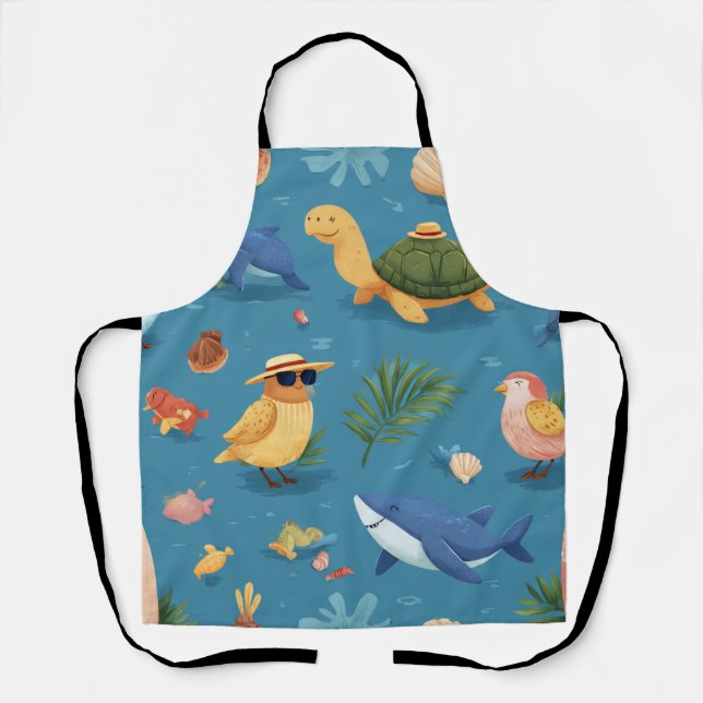 Island Sunset All-Over Print Apron Gift Schürze (Vorderseite)