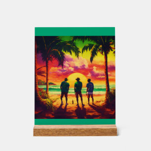 Island Sunset Brotherhood Poster – Tropische Vibes