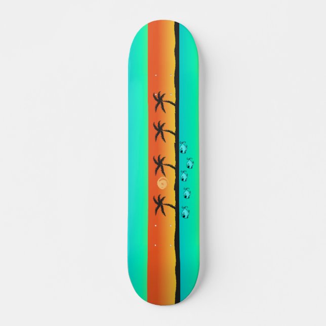 Island Sunset Skateboard (Vorne)