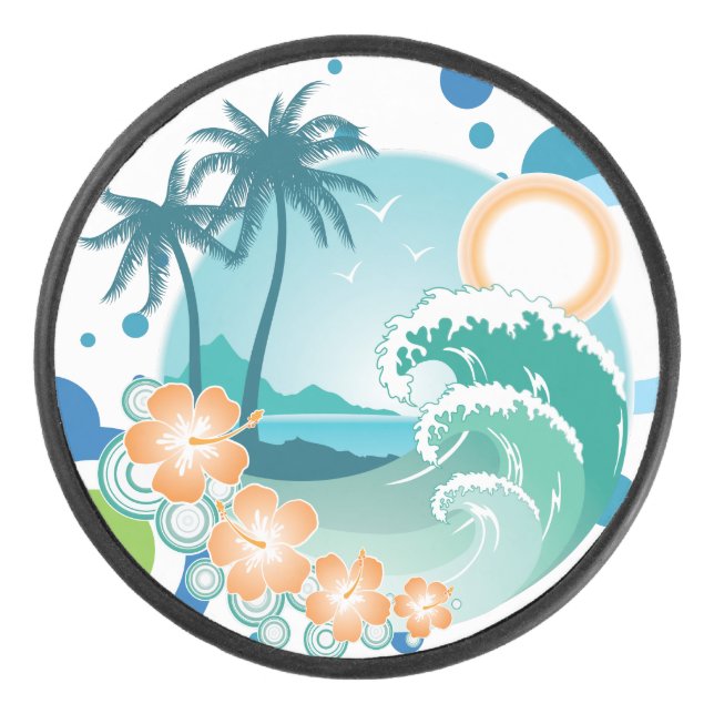 Island Surf Hockey Puck (Vorderseite)