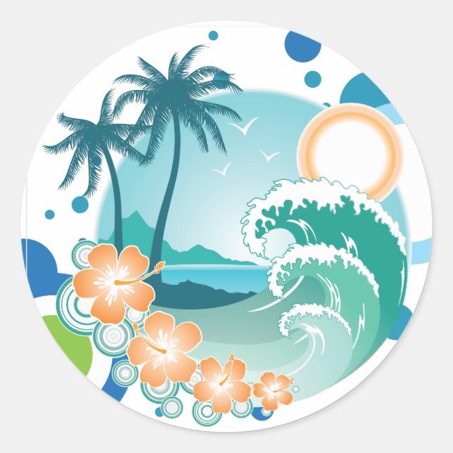 Island Surf Sticker (Vorderseite)