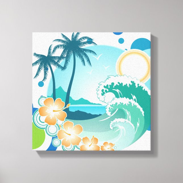 Island Surf Wrapped Canvas Leinwanddruck (Vorderseite)