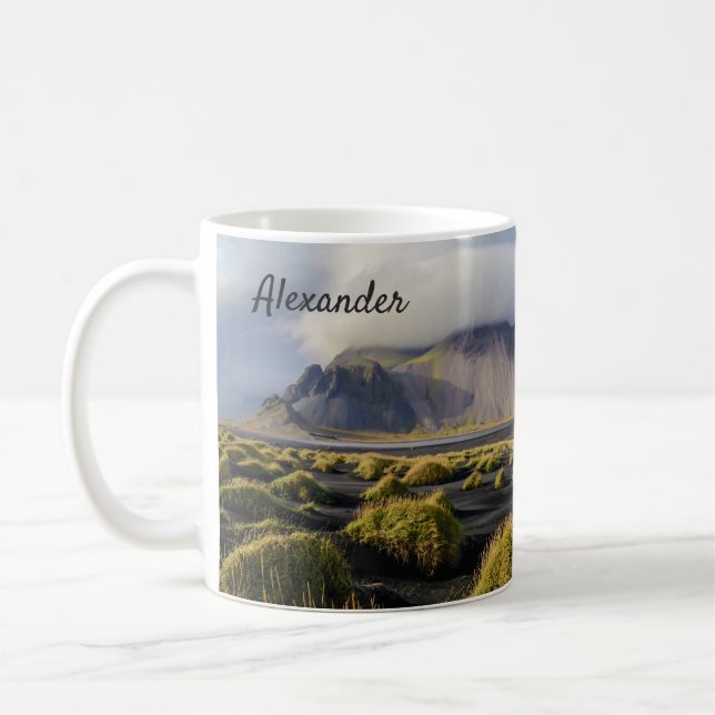 Island Tasse Schwarzer Sandstrand (Links)