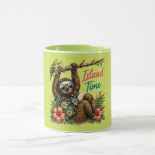 Island Time Faultier Tropen-Tasse Tasse