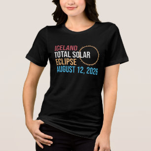 Island totale Sonnenfinsternis 12. August 2026 Tas Tri-Blend Shirt