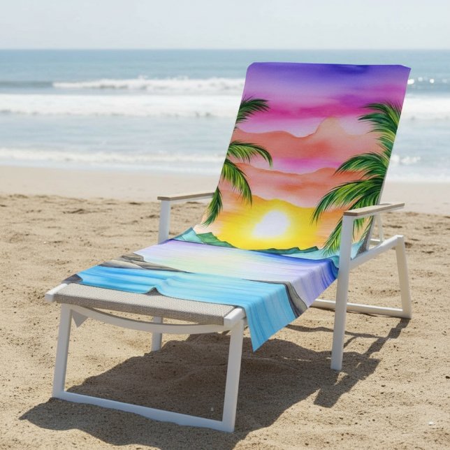 Island Tropical Beach Sunset Strandtuch (Von Creator hochgeladen)