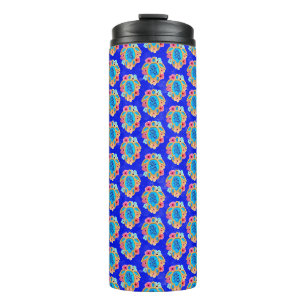 Island Tropical Sea Turtles Floral Thermosbecher