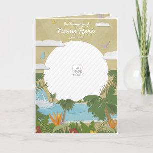 Island Tropics Memorial Card / Beerdigung Programm