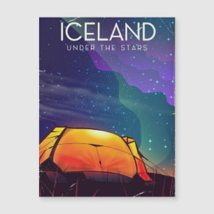 Island 'unter den Sternen' Vintage-Reiseposter Magnetkarte
