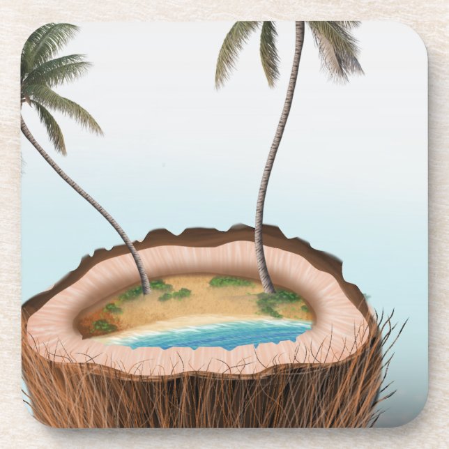 Island Vibes Coconut Untersetzer (Vorderseite)