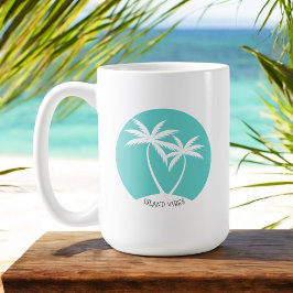 Island Vibes Cool tropische Palmen Kaffeetasse