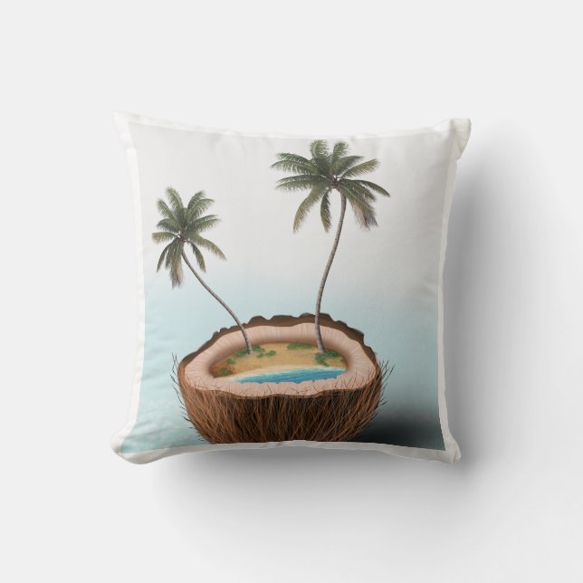 Island Vibes Throw Pillow Kissen (Vorderseite)