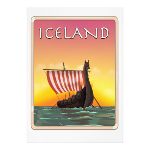 Island Viking Travel Poster
