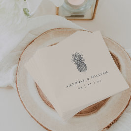 Island Vintage Ananas-Hochzeit Serviette