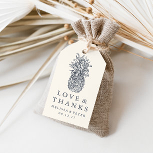 Island Vintage Ananas Hochzeit Vielen Dank Geschenkanhänger