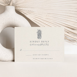 Island Vintage Ananas-Hochzeitkarte RSVP Karte
