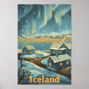 Island Vintager beliebter Reiseort Poster