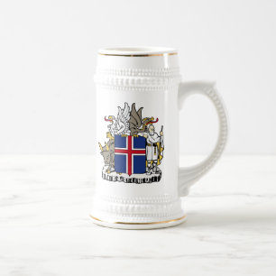 Island-Wappen Bierglas