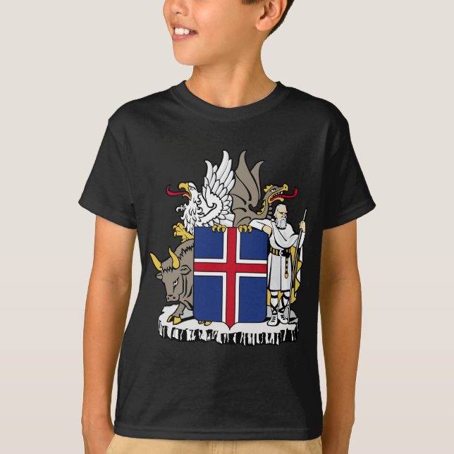 Island-Wappen T-Shirt (Vorderseite)