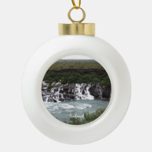 Island-Wasserfall - Keramik-Ball-Verzierung Keramik Kugel-Ornament