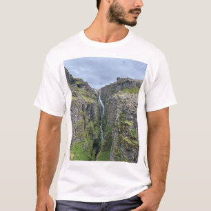 Island-Wasserfall-Naturfotografie-T-Shirt aus Isla T-Shirt