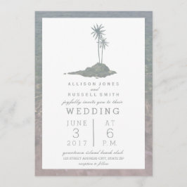 Island & Water Beach Wedding Einladung