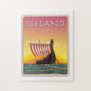 Island Wikinger Reiseplakat Puzzle