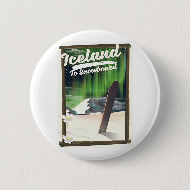 Island zum Snowboard Button (Vorderseite)