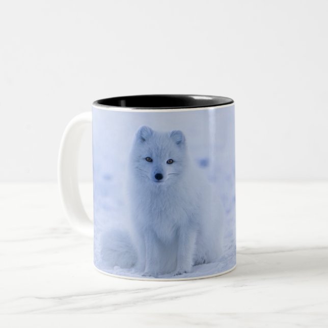Islandarktischer Fox Zweifarbige Tasse (Vorderseite Links)