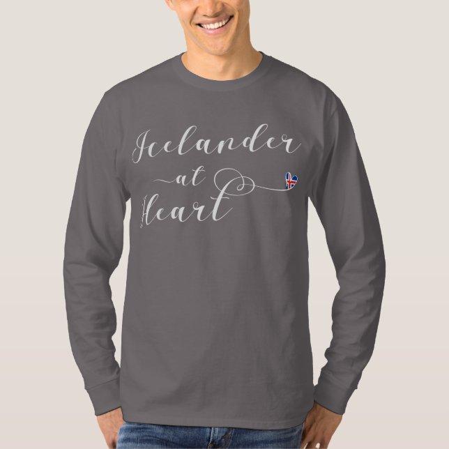 Isländer am Herz-Tee-Shirt, Island T-Shirt (Vorderseite)