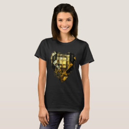 Isländer im Gangart-goldenen Diamanten abstrakt T-Shirt