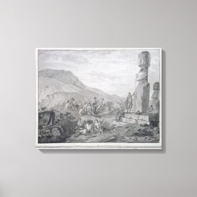 Islander & Monumente der Osterinsel, 1786 Leinwanddruck (Vorderseite)