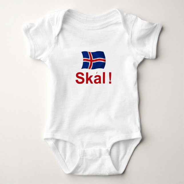 Isländer Skal! (Beifall) Baby Strampler (Vorderseite)