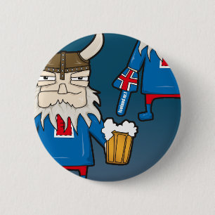 Isländer-Viking-Fan-Knopf Button