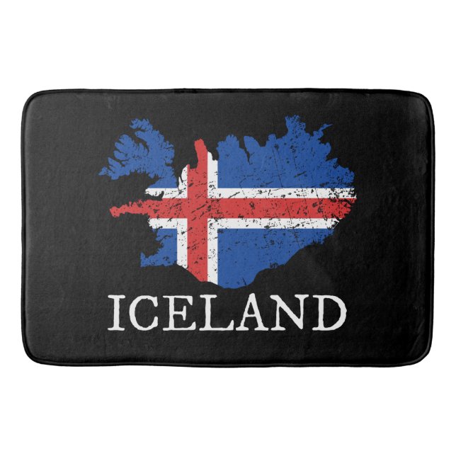 Islandflagge Badematte (Vorderseite)
