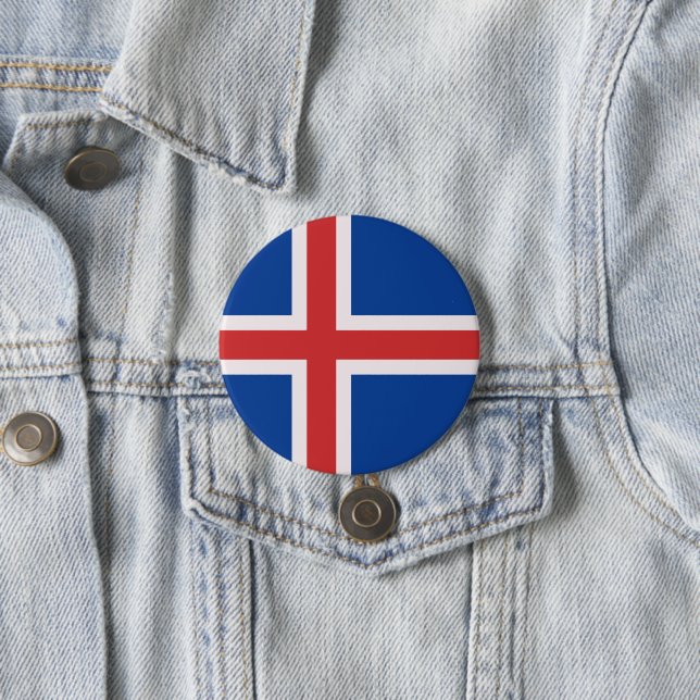 Islandflagge Button (Beispiel)