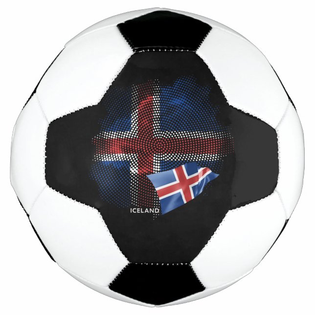 Islandflagge Fußball (Vorderseite)