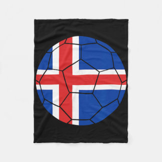 Islandflagge Fußball Island Fußball _1  Fleecedecke