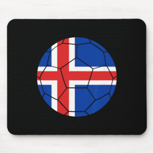Islandflagge Fußball Island Fußball _1 Mousepad