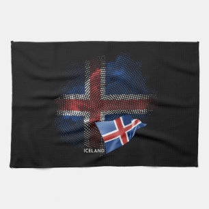 Islandflagge Geschirrtuch