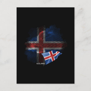 Islandflagge Postkarte