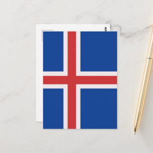Islandflagge Postkarte