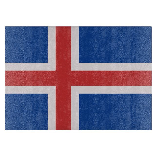 Islandflagge Schneidebrett (Vorderseite)