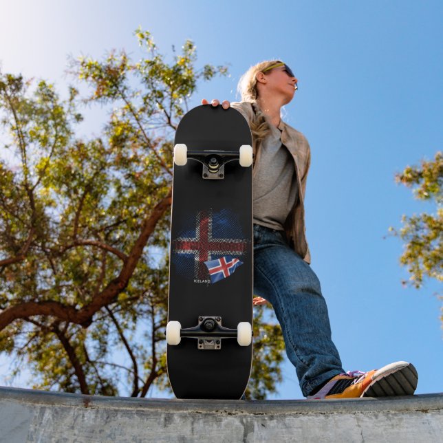 Islandflagge Skateboard (Außenbereich 1)