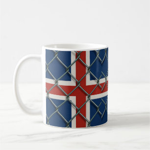 Islandflagge Zaun  Kaffeetasse