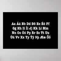 Isländisch Alphabet [Íslenska Stafrófið]