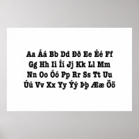 Isländisch Alphabet [Íslenska Stafrófið]