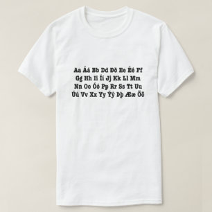 Isländisch Alphabet [Íslenska Stafrófið] T-Shirt