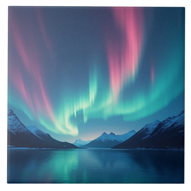 Isländisch Aurora Fliese (Vorderseite)